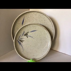 Pair of Japanese Earthenware Plates